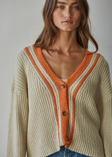 Liam Cardigan - Natural Orange