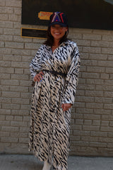 Regan Button Down Maxi - Bleached Tiger