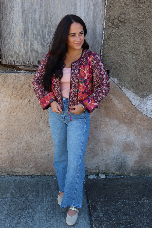 Love the Label | Pippa Quilted Jacket - Pippa's Symphony Red