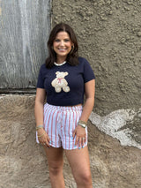 Hamptons Cropped Bear Sweater