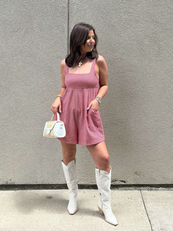 American Pie Romper - Cherry