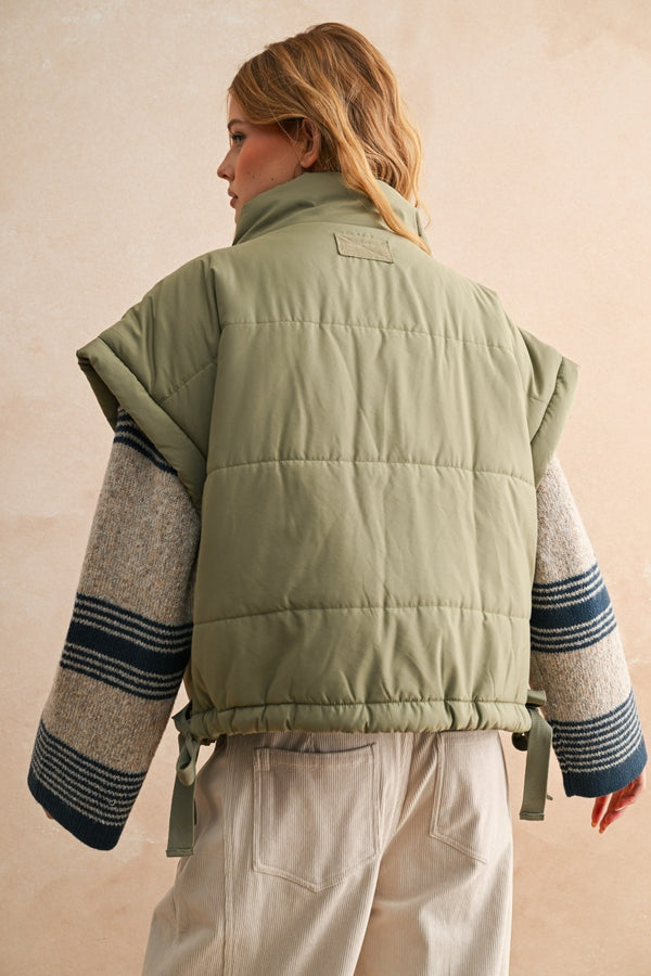 Jed Puffer Vest - Olive