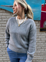 Lonnys Tank Sweater - Grey/White