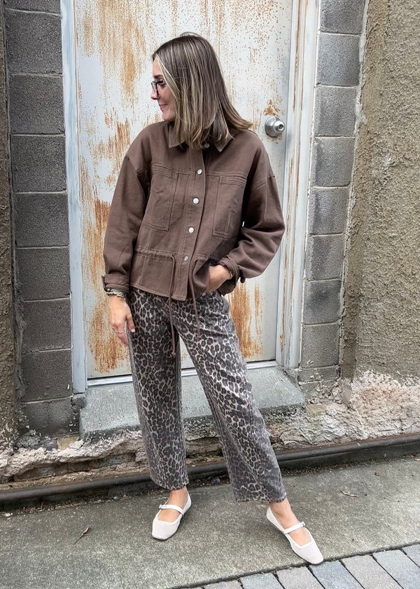 Sadie Bomber Jacket - Brown