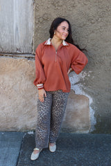 SoCal Half Zip Top - Clay