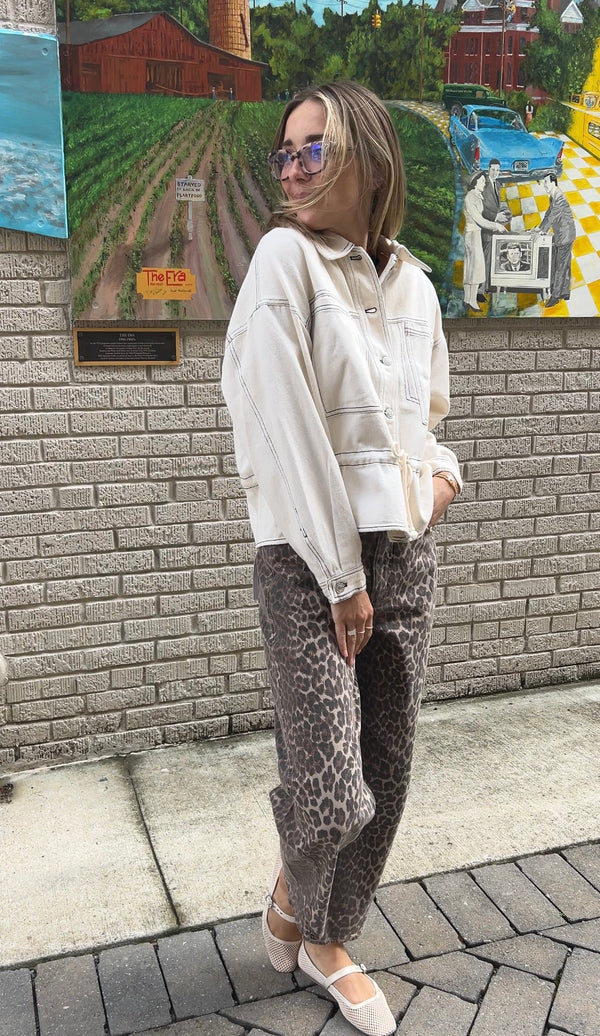 Sadie Bomber Jacket - Ecru