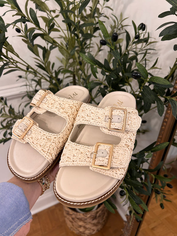 Posey Slide Sandal - Natural