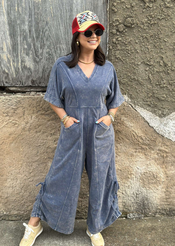 Good Side Romper - Navy