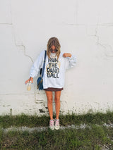 Etta & East | Run The Dang Ball Black Lettered Sweatshirt - Grey