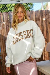 Jesus Saves Mock Sweatshirt