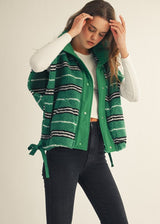 Piper Stripe Vest Green