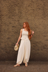 Kitty Knitted Scoop Neck Tank - Light Taupe