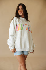 Colorful Dilly Dally Mock Neck/Reversible - Heather Grey