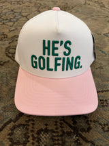 He’s Golfing Hat- Pink