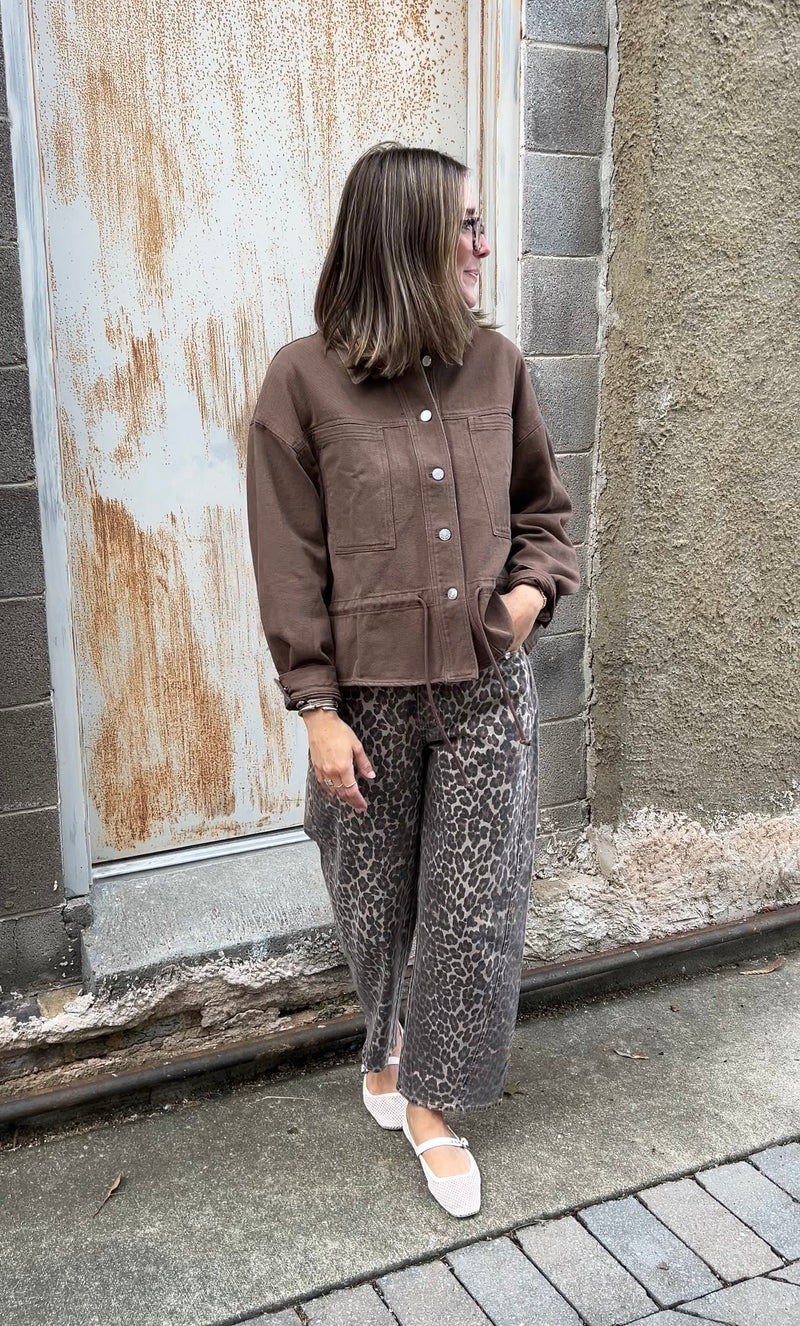 Sadie Bomber Jacket - Brown