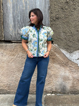 Maggie Floral Top - Ecru