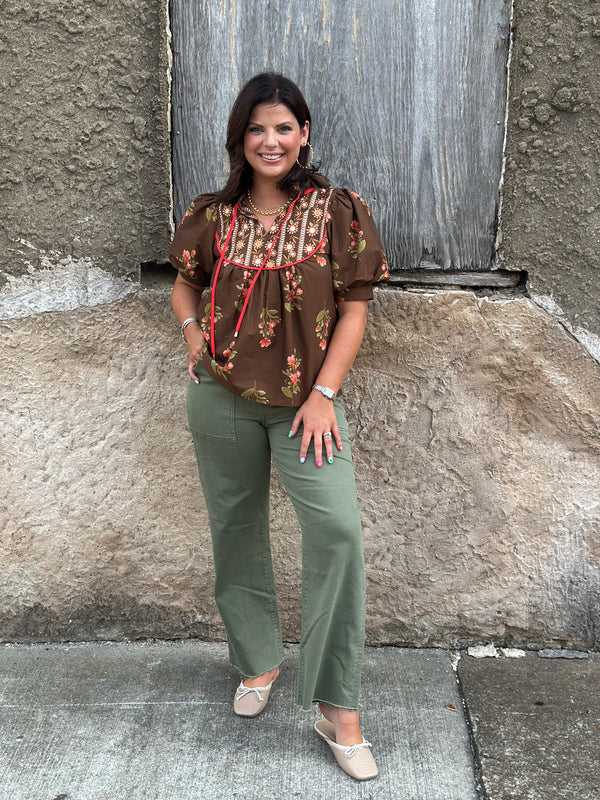 Gigi Azalea Blouse - Brown
