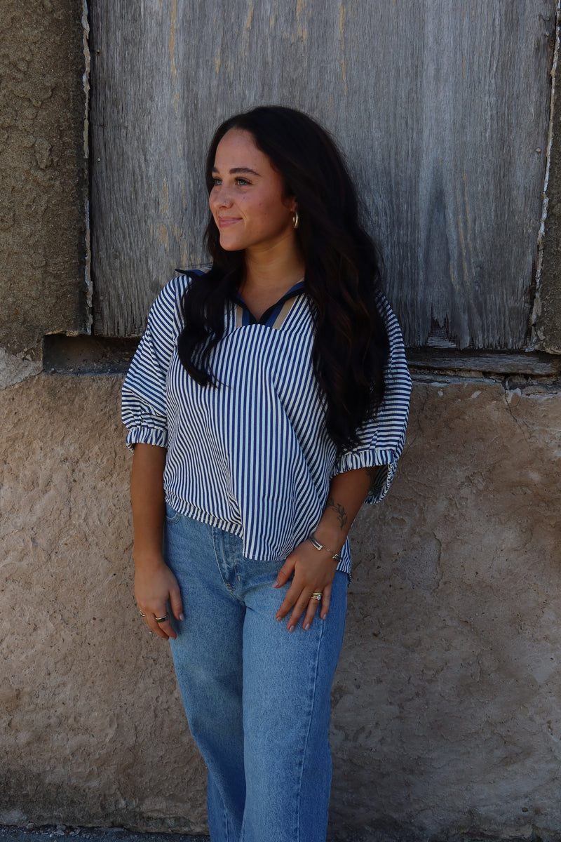 Jennings Blouse - Navy