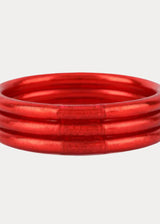 BudhaGirl- All Weather Bangles - Crimson (Set of 3)