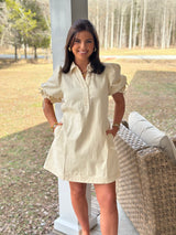 Shafti Collar Dress - Ecru