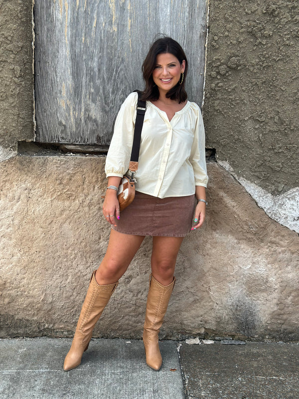 Dusk Cotton Blouse - Ivory