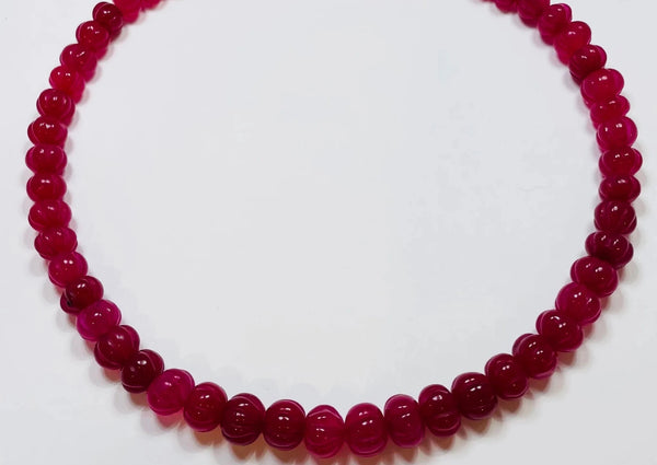 Theodosia: Pomegranate Carved Chalcedony Candy Necklace