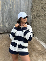 Meena Stripe Set - Navy