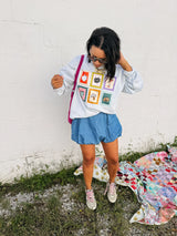 Etta & East Save Spooky Stamps Sweatshirt- Charcoal