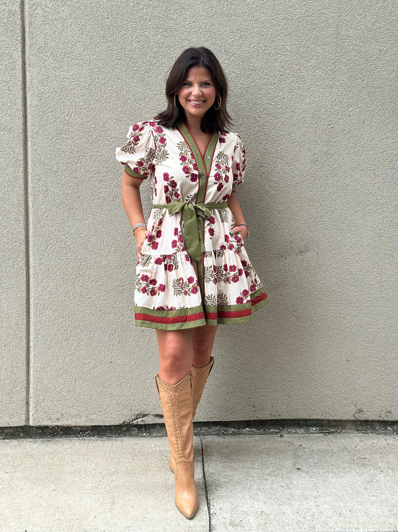Ivy Sage Mini Dress - Ecru