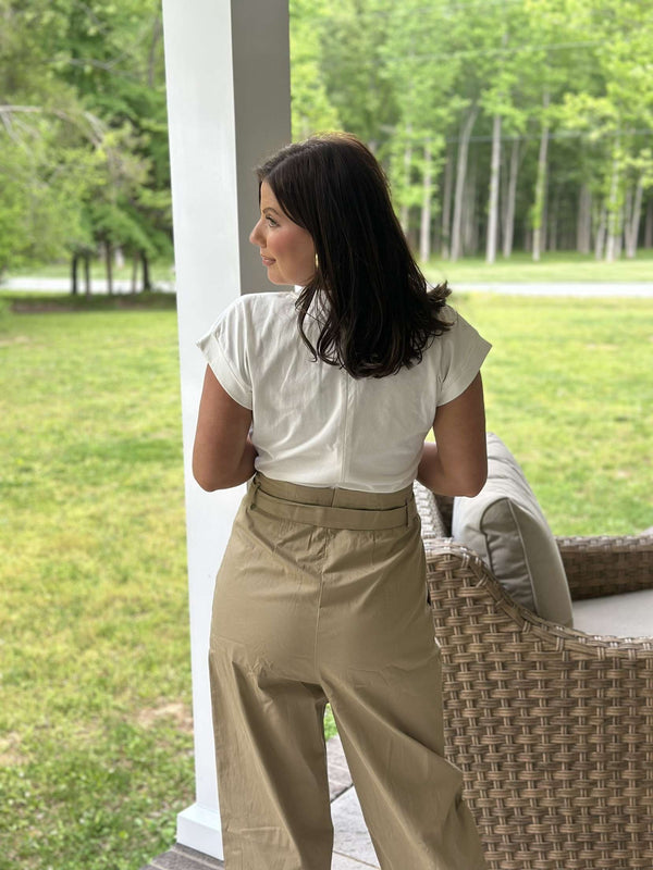 Tommie Jumpsuit - White/Beige