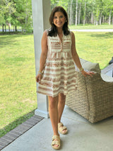 Elan | Venus Dress - Beige Two Toned