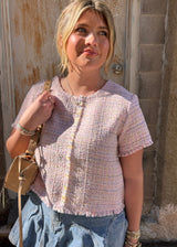 Steve Madden | Addie Tweed Top - Blush Plaid