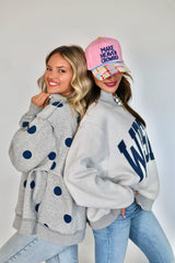 PRE ORDER: Worship Polka Dot Reversible Mock Neck