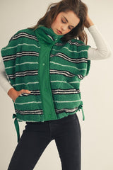 Piper Stripe Vest Green