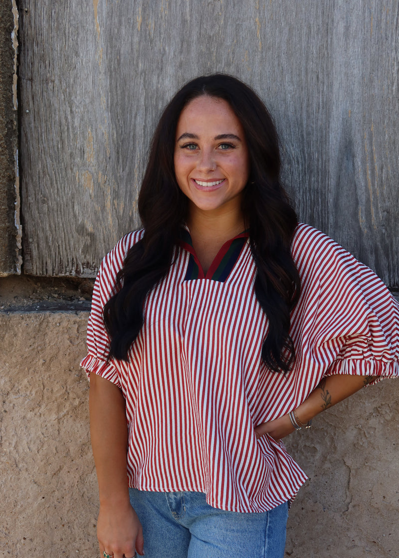 Jennings Blouse - Brick