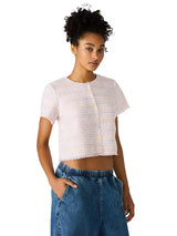 Steve Madden | Addie Tweed Top - Blush Plaid