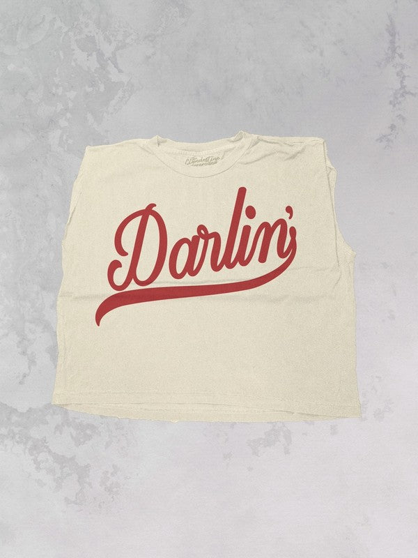 Darlin’ Oversized Muscle Tee- Cream