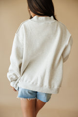 Colorful Dilly Dally Mock Neck/Reversible - Heather Grey
