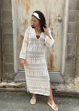 Elan | Crochet Kaftan - Natural