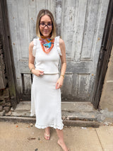 Aimee Skirt Set - White