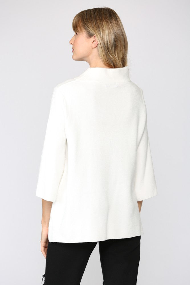 Jenny Mock Neck Sweater - Cream