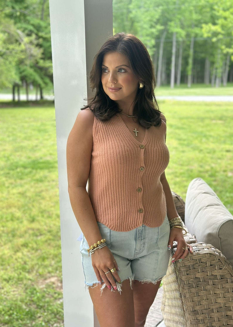 Elan | Cammie Vest - Peach