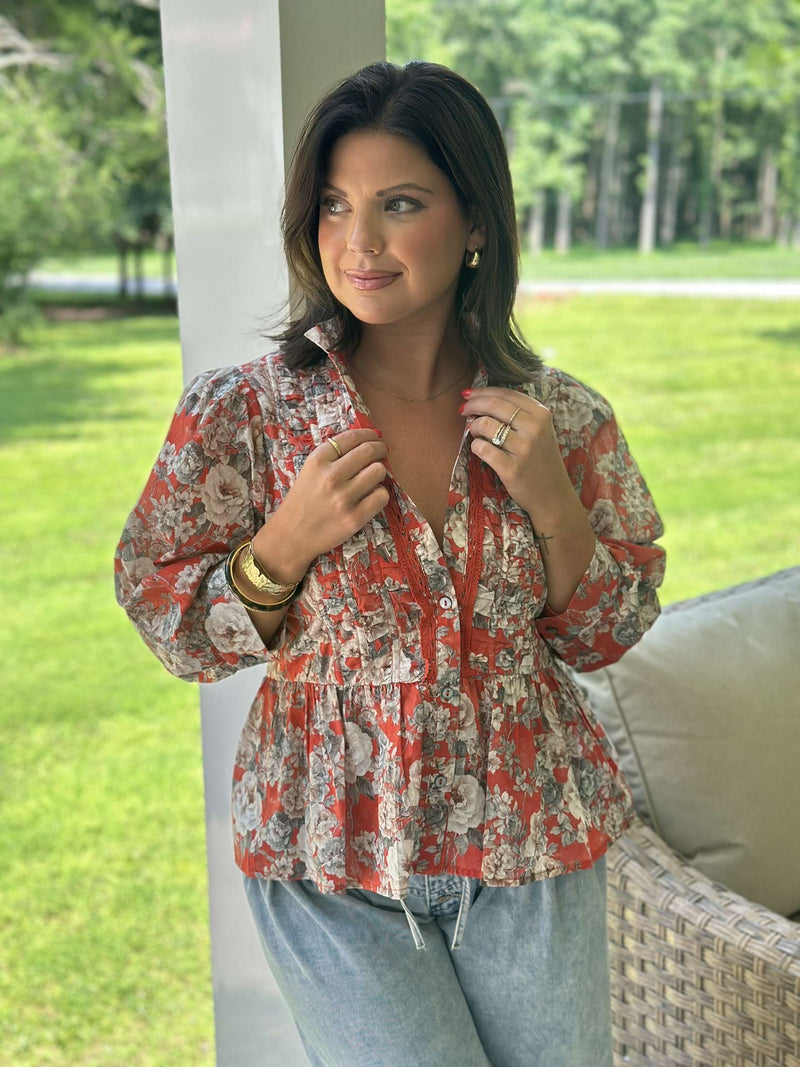 Runo Blouse - Rust