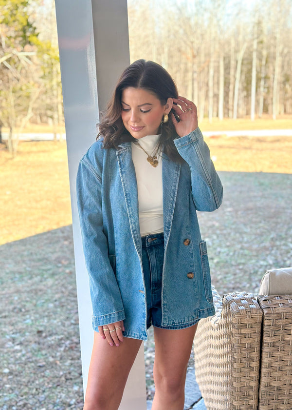 Desi Denim Oversized Blazer