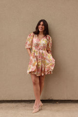 Alexis Belted Dress - Multi Floral