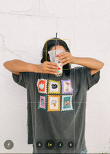 Etta & East Save Spooky Stamps Graphic Tee- Charcoal