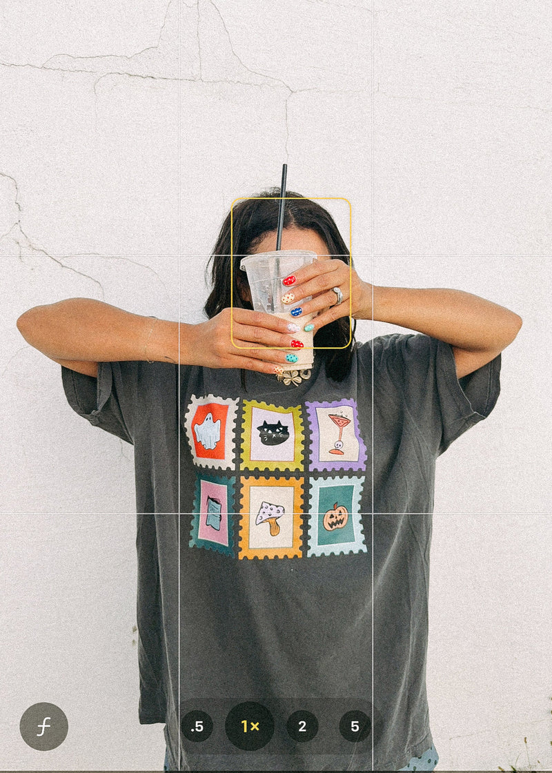 Etta & East Save Spooky Stamps Graphic Tee- Charcoal