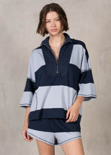 Sadie Stripe Set - Midnight/Steel