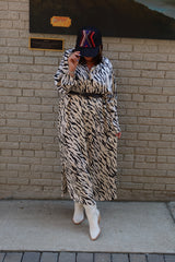 Regan Button Down Maxi - Bleached Tiger