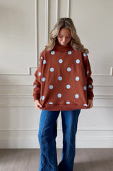 PRE ORDER: Good Day Polka Dot Reversible Mock Neck
